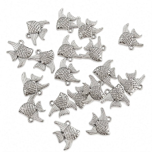 Fish Silver Toned Charm - Size 20mm