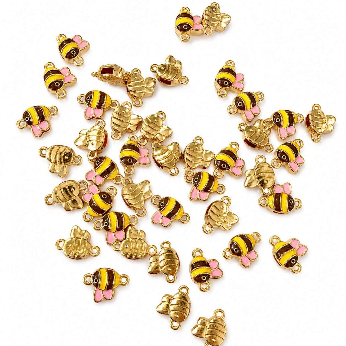 Double Sided Bee Charms - Size 13mm