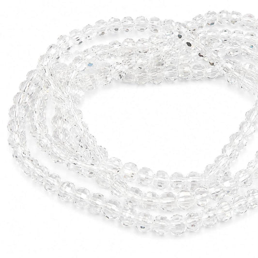 Strand of Clear Glass Beads - Size 4mm