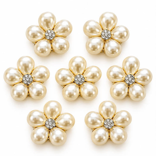 Flower Embellishment with Rhinestones