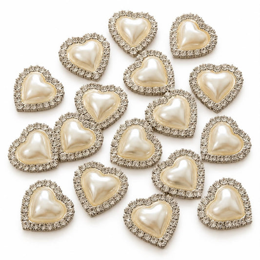 Heart Embellishment with Rhinestones