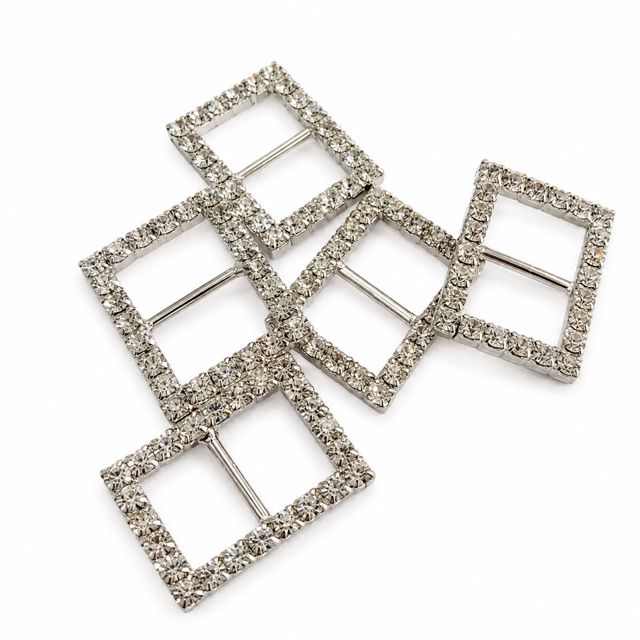 Diamanté Slider Buckle - Size 25x19mm