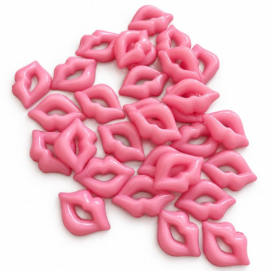 Pink Lip Embellishments - 30 Pack