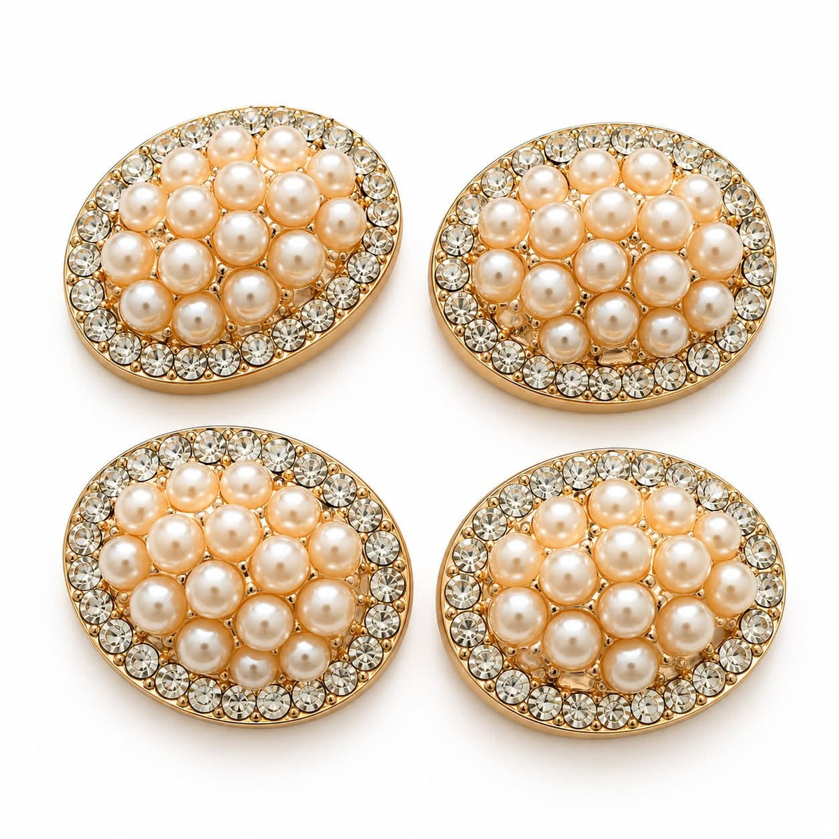 Oval Embellishment with Rhinestones