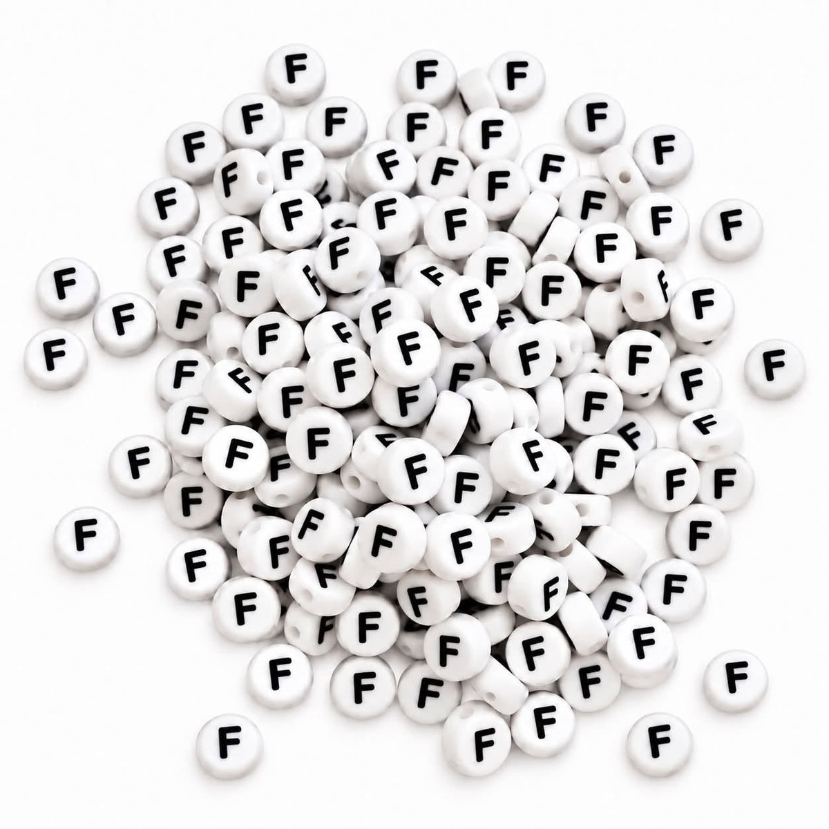 ABC Letter Round Beads - Size 7mm