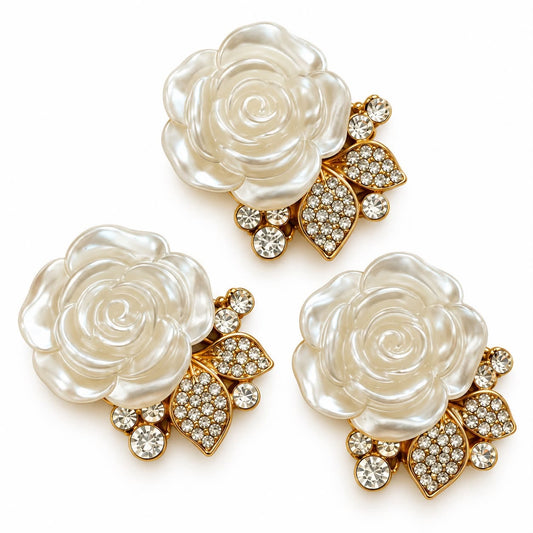 Flower Embellishment with Rhinestones