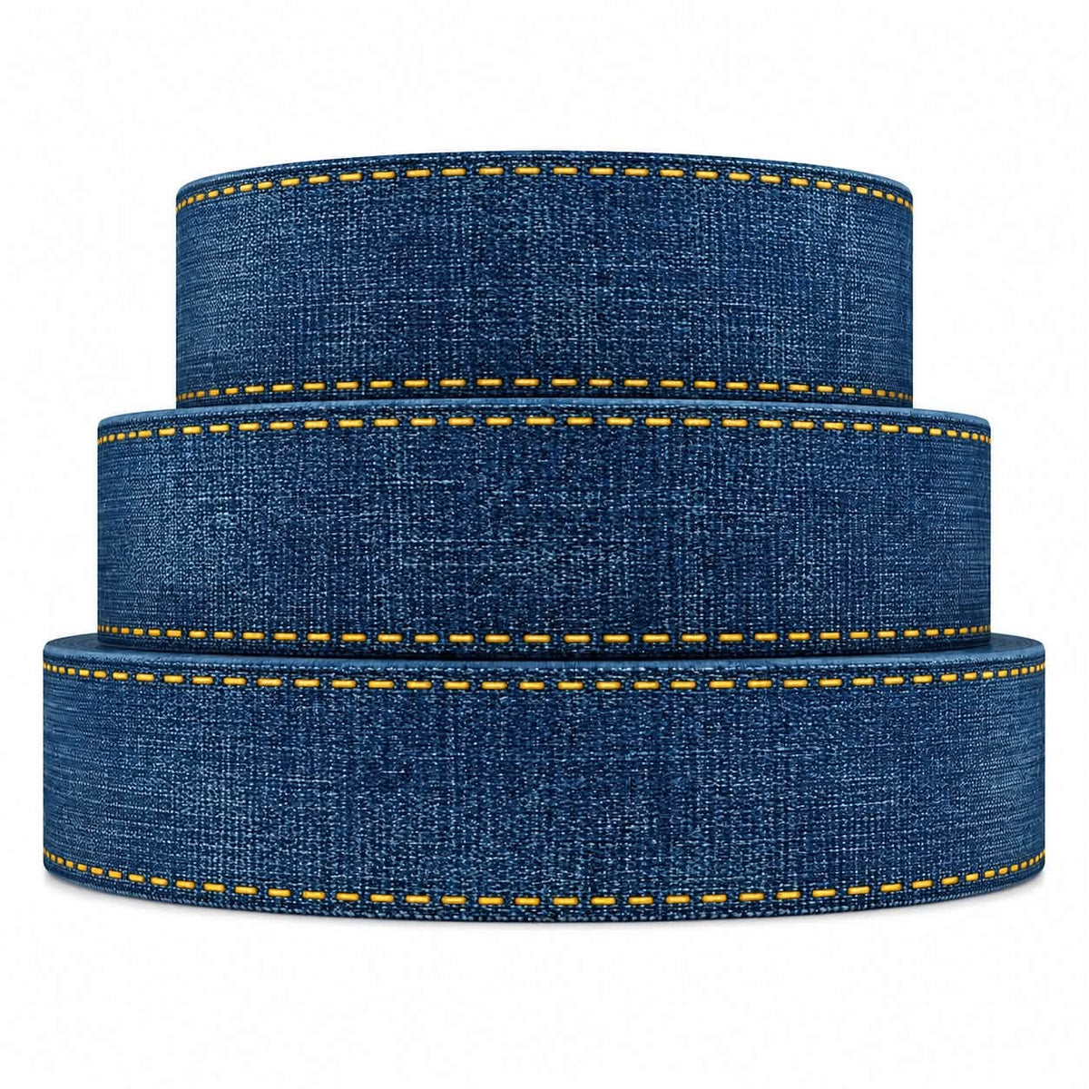 Denim Style Printed Ribbon - 5 Yards