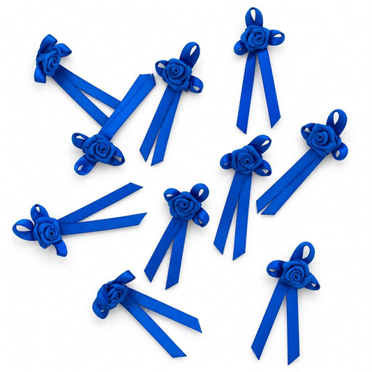 Royal Blue Ribbon Bows - 10 Pack