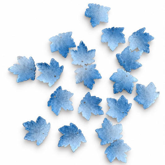 Leaf Glass Charm - Size 15mm