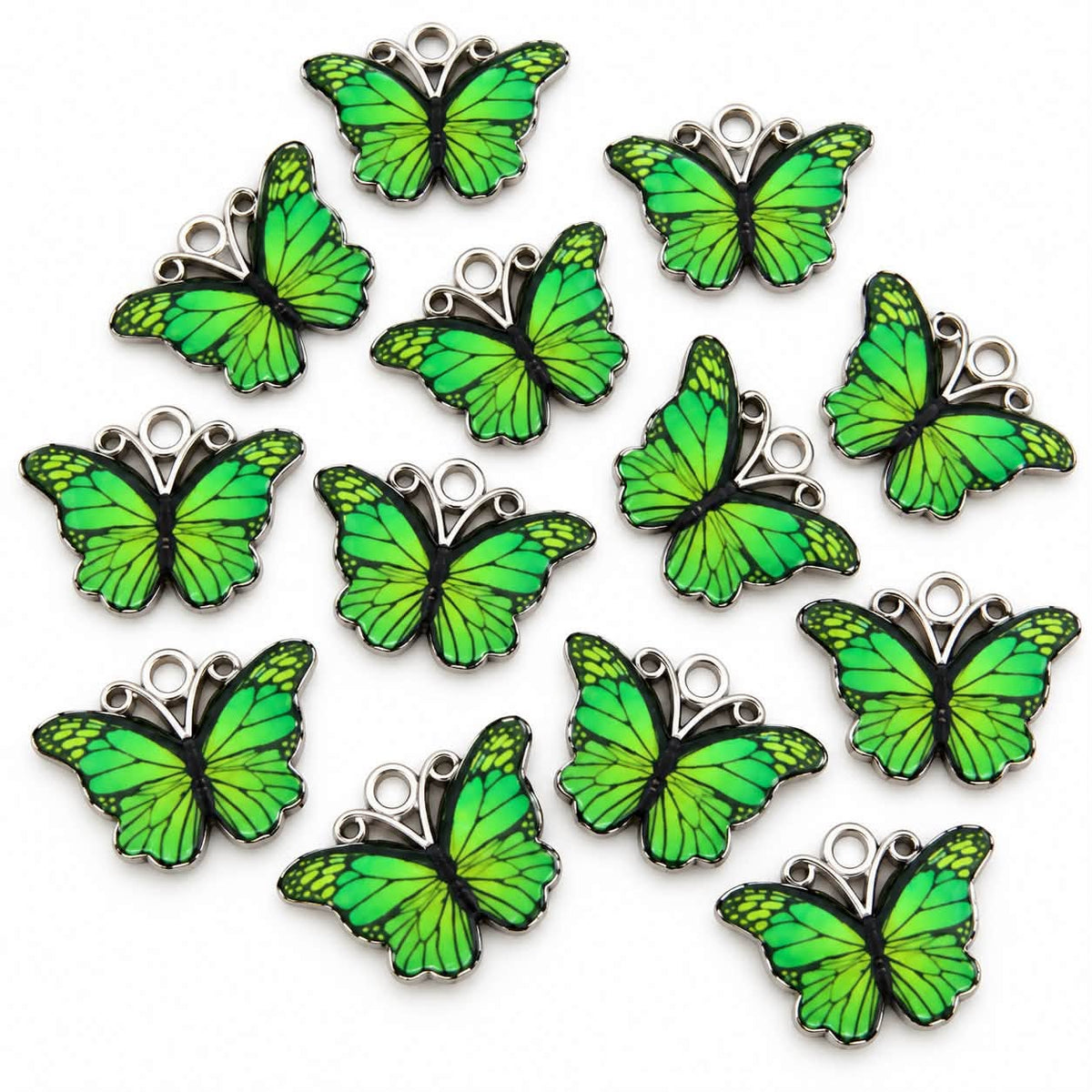 Butterfly Enamel Charm - Size 18mm