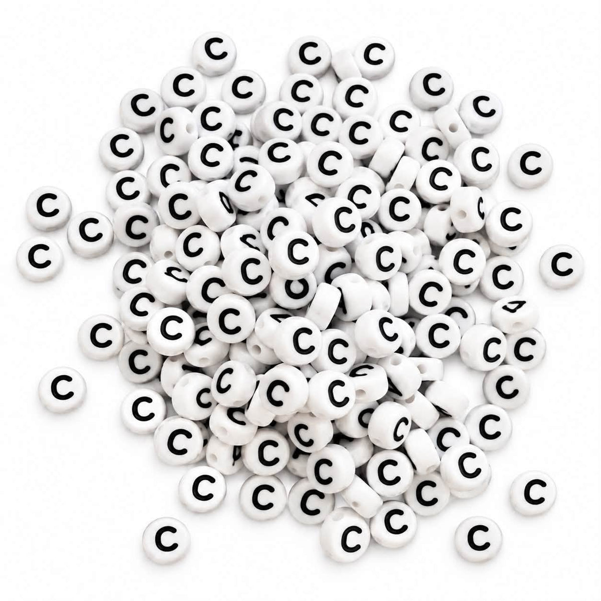 ABC Letter Round Beads - Size 7mm