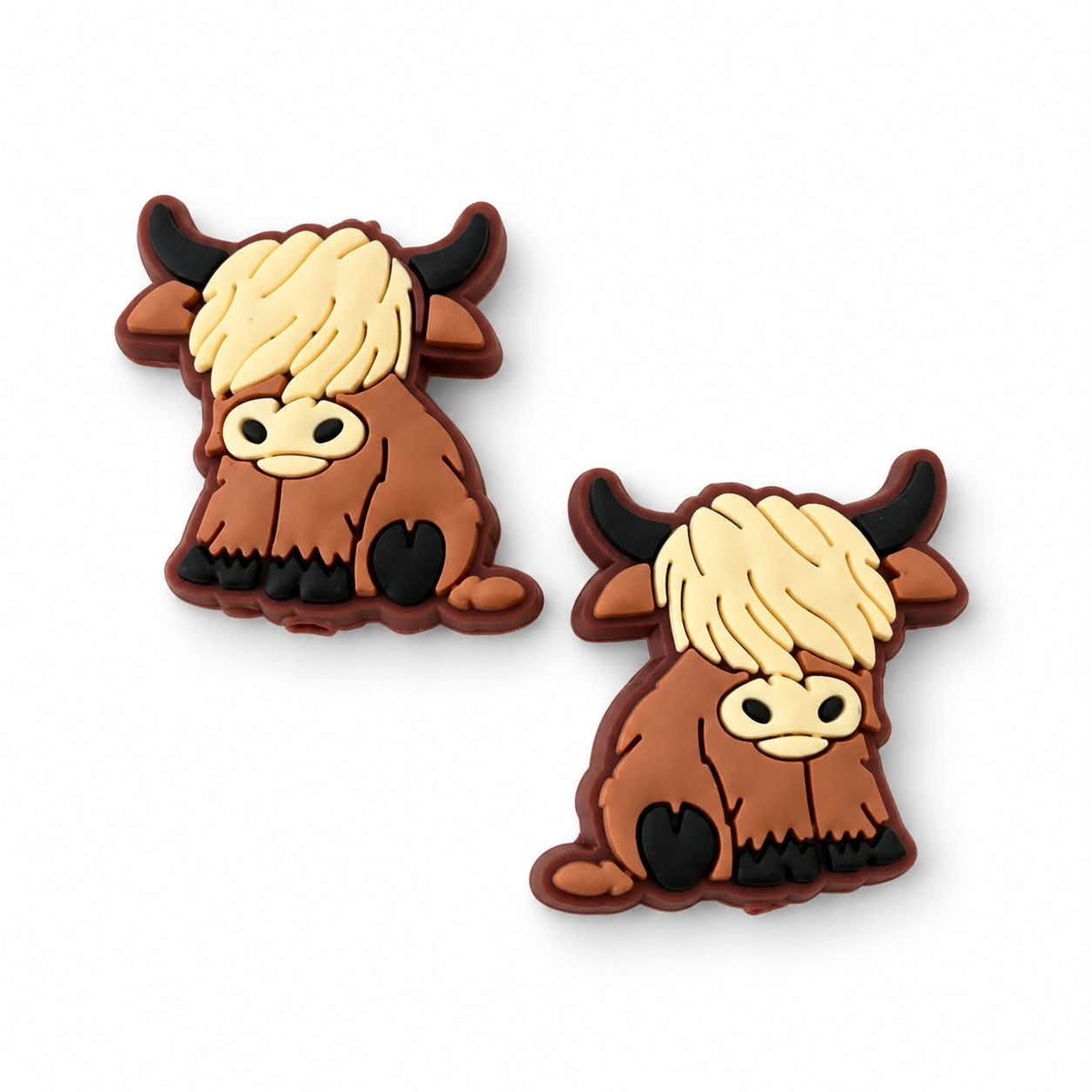 Highland Cow Silicone Beads - Size 30mm