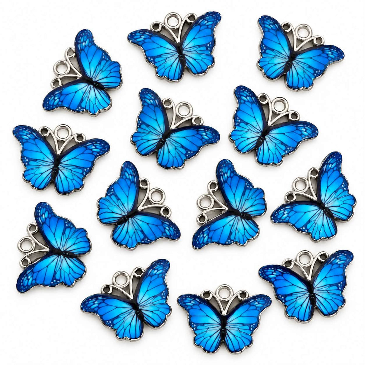 Butterfly Enamel Charm - Size 18mm