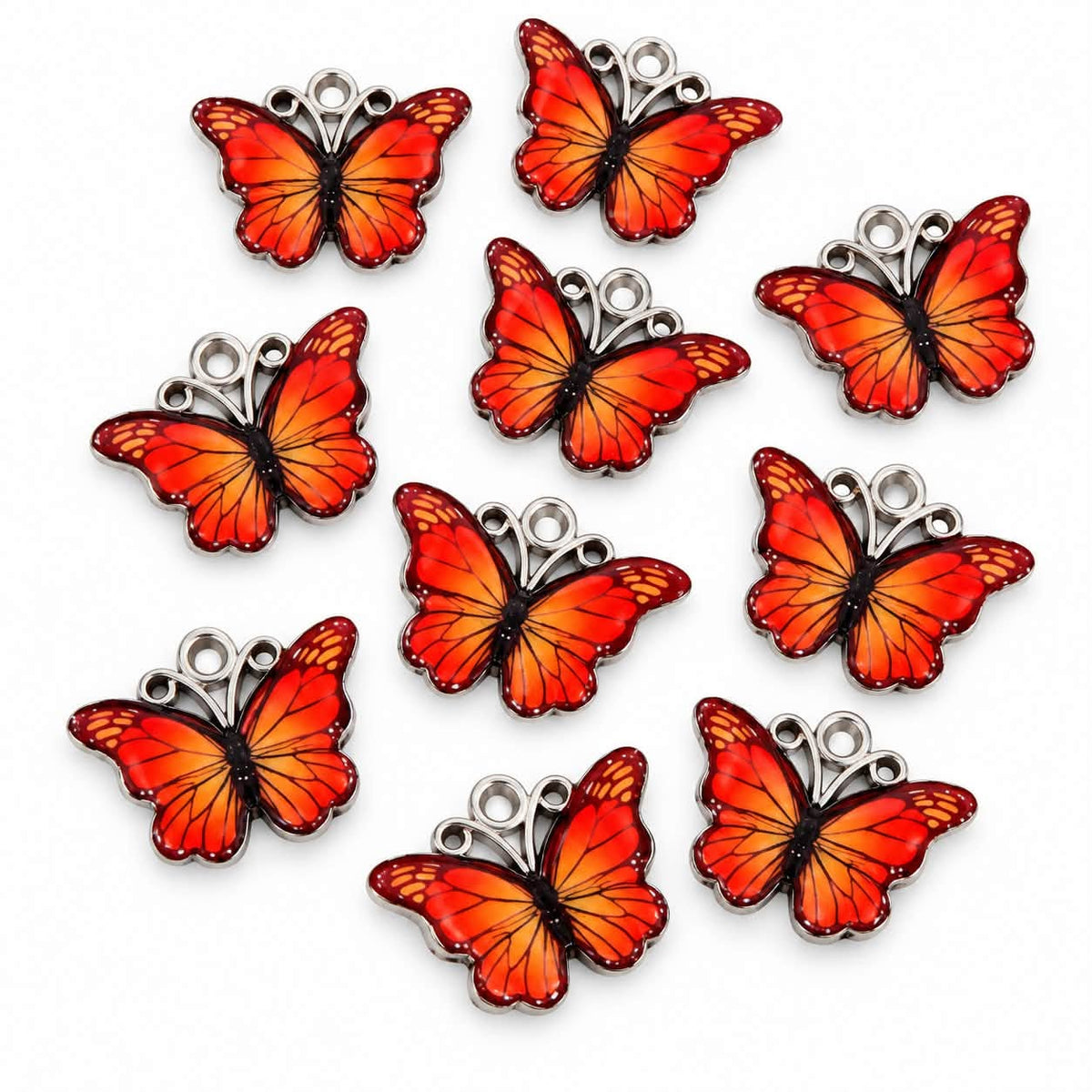 Butterfly Enamel Charm - Size 18mm