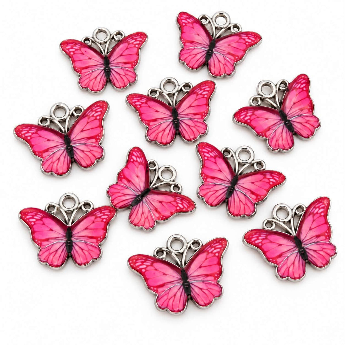 Butterfly Enamel Charm - Size 18mm