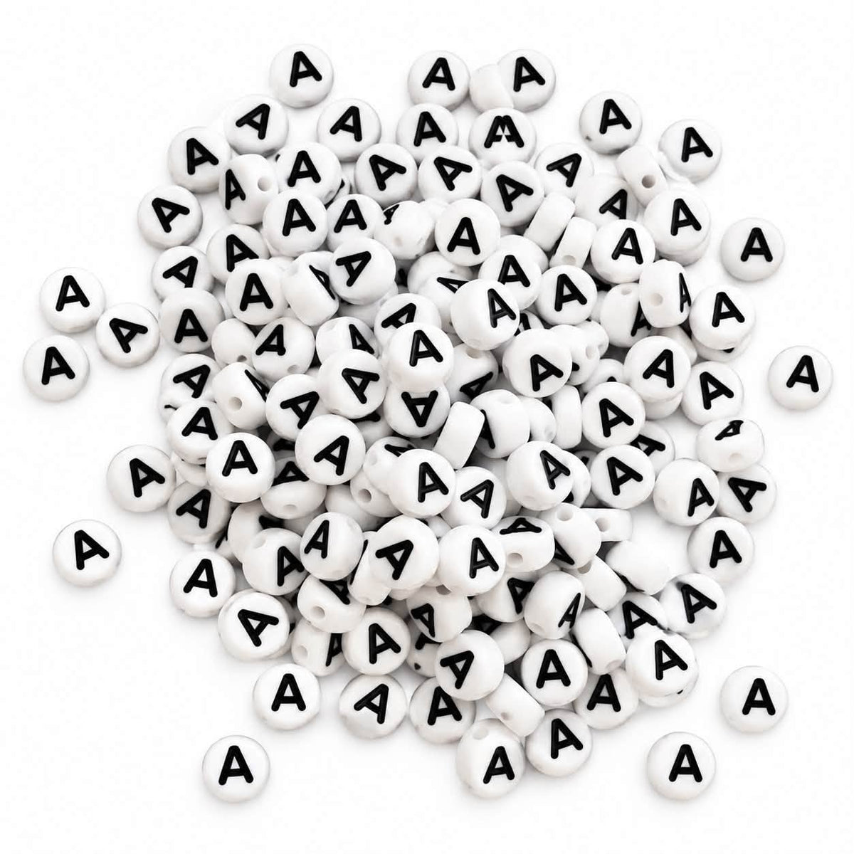 ABC Letter Round Beads - Size 7mm
