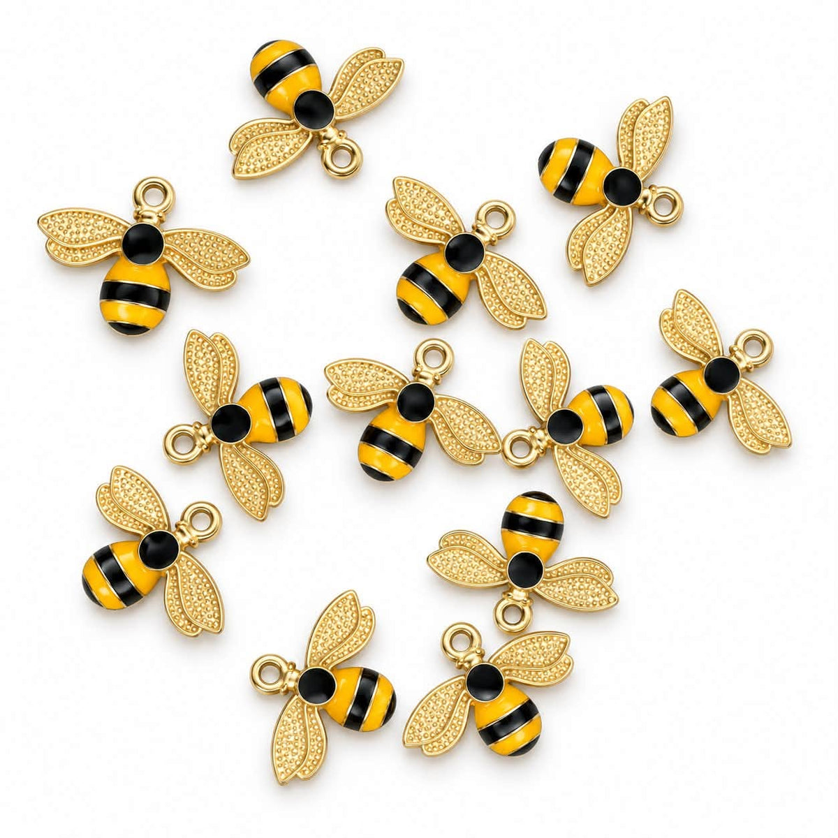 Bee Enamel Charm - Size 25mm