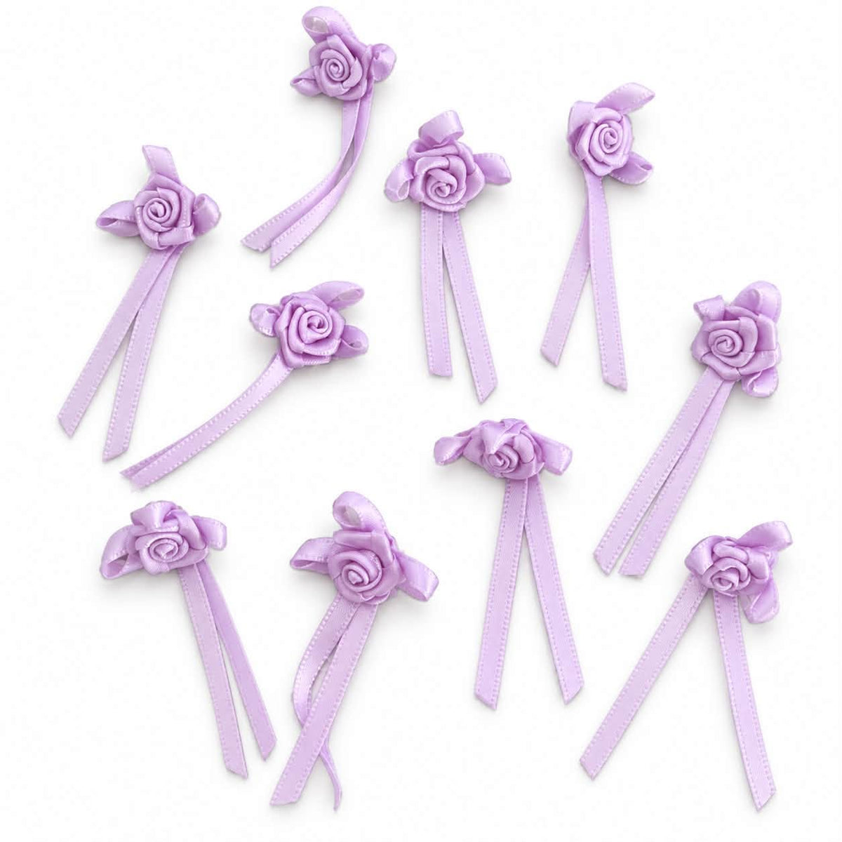 Lilac Ribbon Bows - 10 Pack