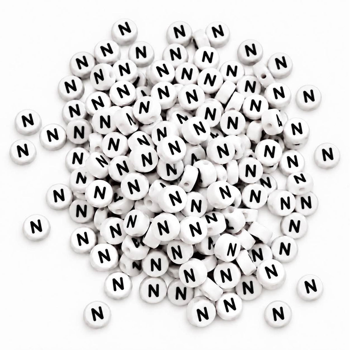 ABC Letter Round Beads - Size 7mm