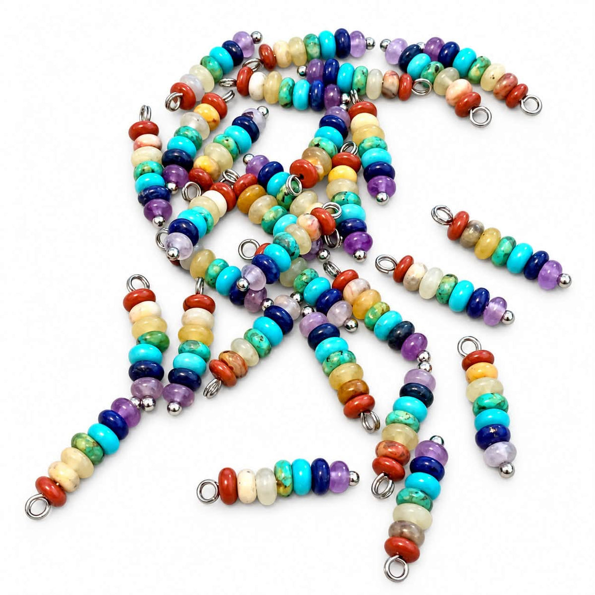 Gemstone Mixed Stone Pendants - Size 25mm