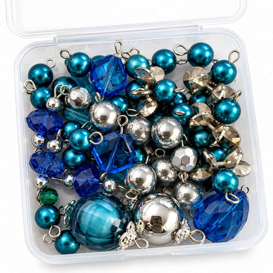 Box of Mixed Charm Acrylic Beads