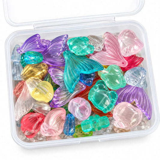 Box of Mixed Shaped Glass Beads
