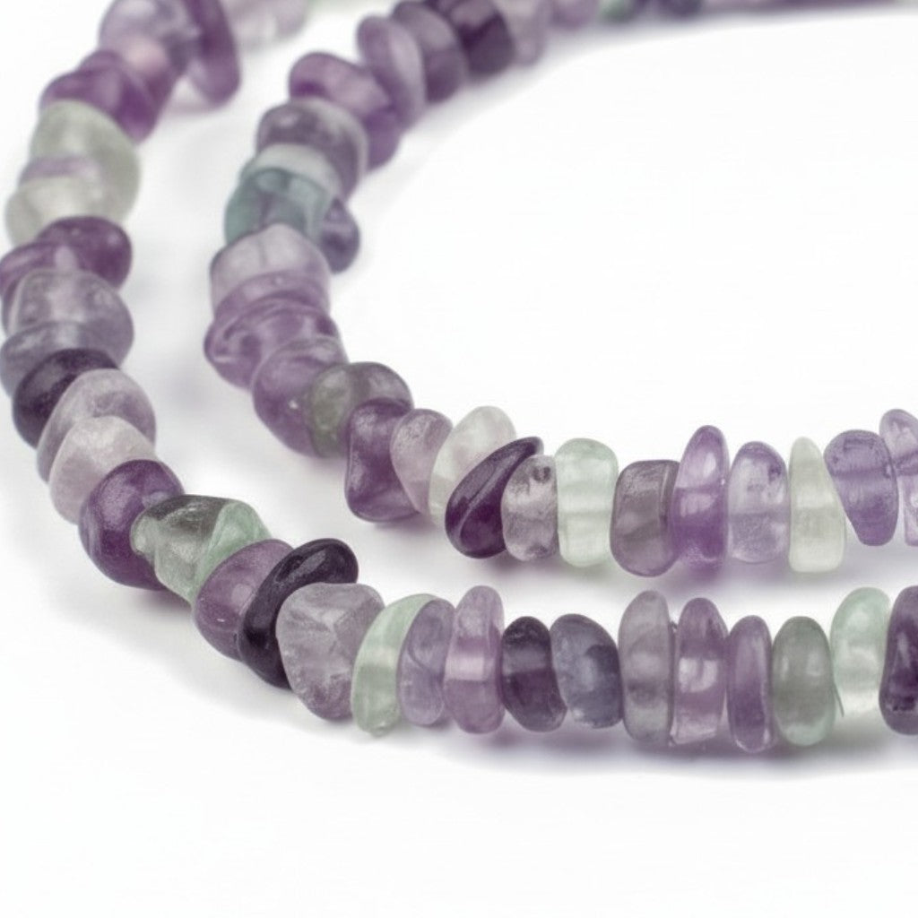 Strand of Fluorite Gemstone Chip Beads - Size 3-5mm