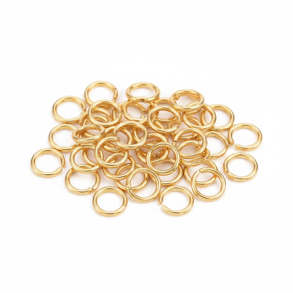Jump Rings 5mm 18k Gold Plated - Pack of 50