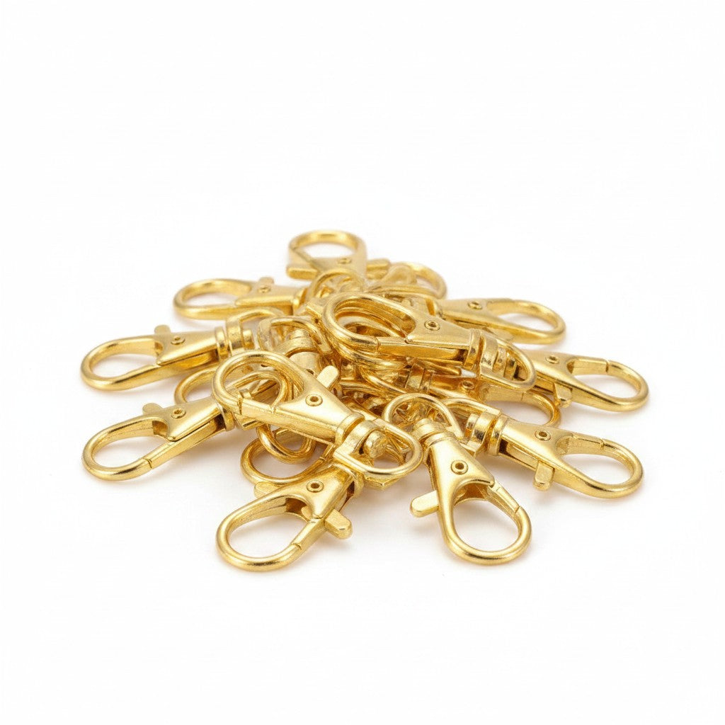 Swivel Golden Lobster Clasps - Pack of 10