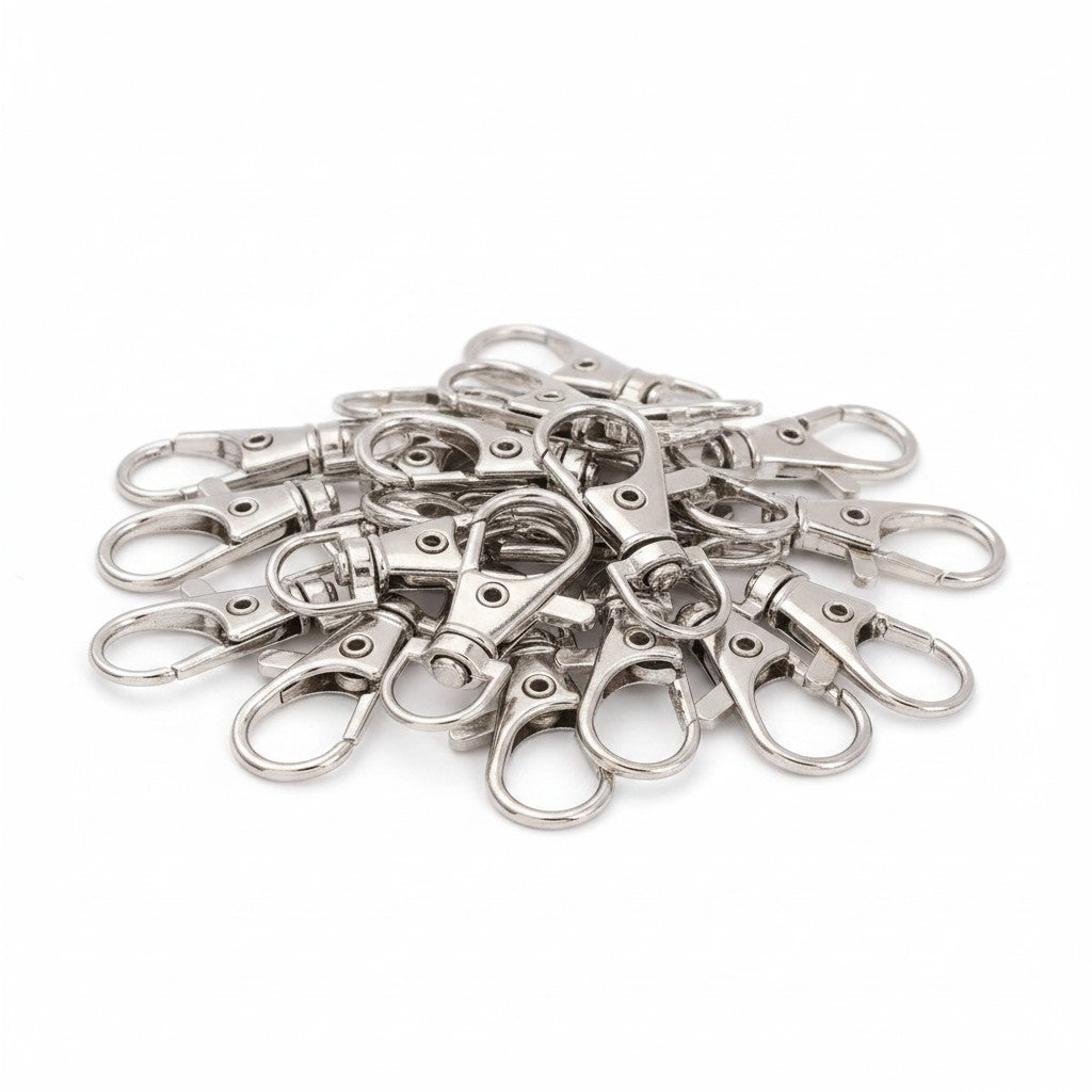 Swivel Silver Tone Lobster Clasps - Pack of 10