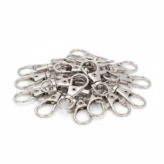 Swivel Silver Tone Lobster Clasps - Pack of 10