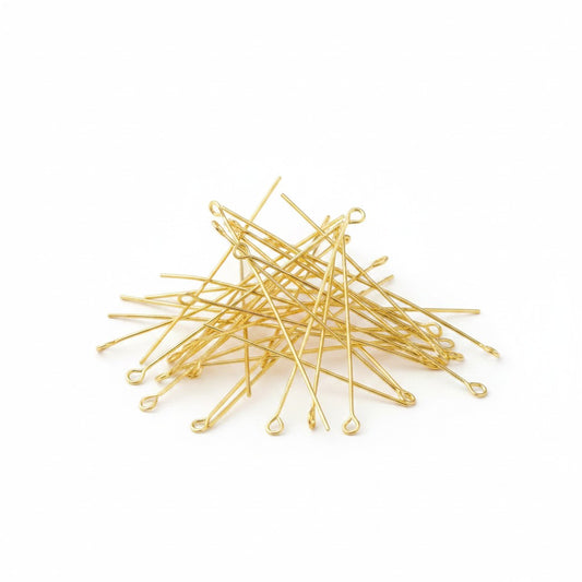 Eye Pins Golden 40mm - 50g Pack