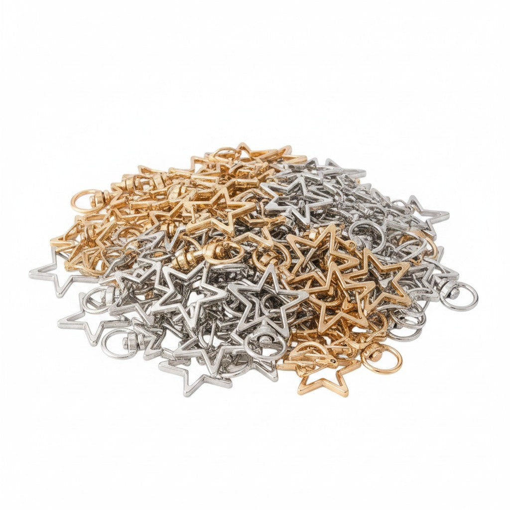 Star Swivel Snap Hook Clasps - 34.7x23.7x5mm