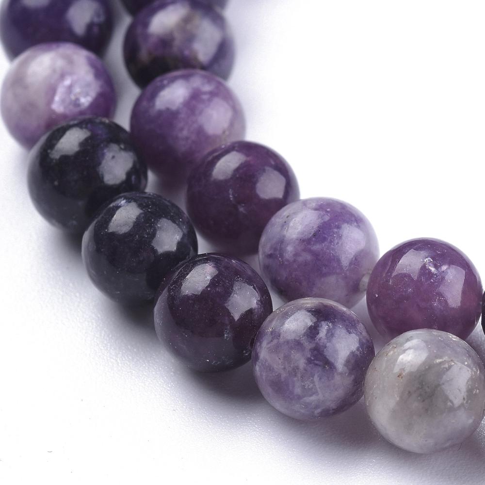 Strand of Lepidolite/Purple Mica Gemstone Beads - 8mm