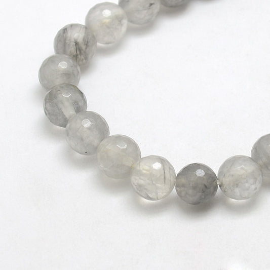 Strand of Cloudy Quartz Gemstone Beads - 8mm