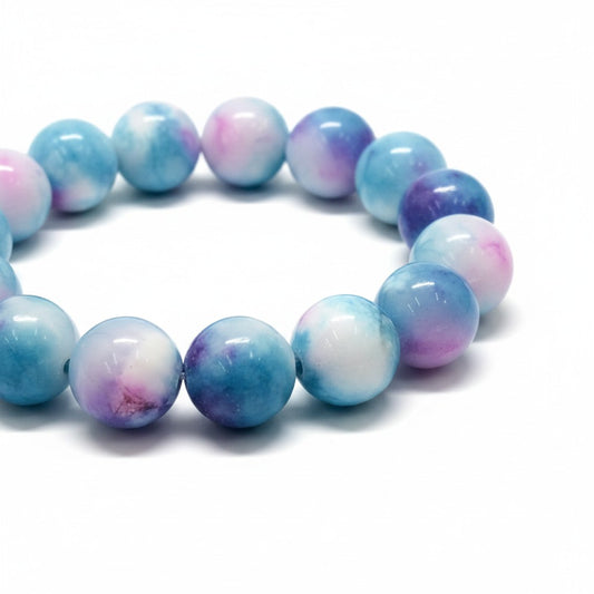 Strand of Persian Jade Blue Gemstone Beads - 8mm