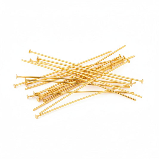 Head Pins 50mm Golden - 25g Pack