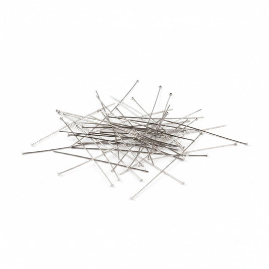 Head Pins 50mm Platinum - 20g Pack