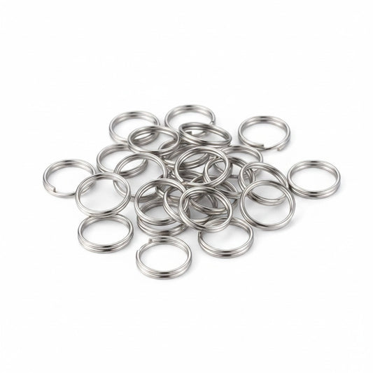 Jump Rings Double Loop Platinum Tone - 40g Pack