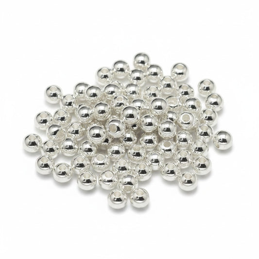 Spacer Beads - 6mm - Silver Plated - Pack of 20