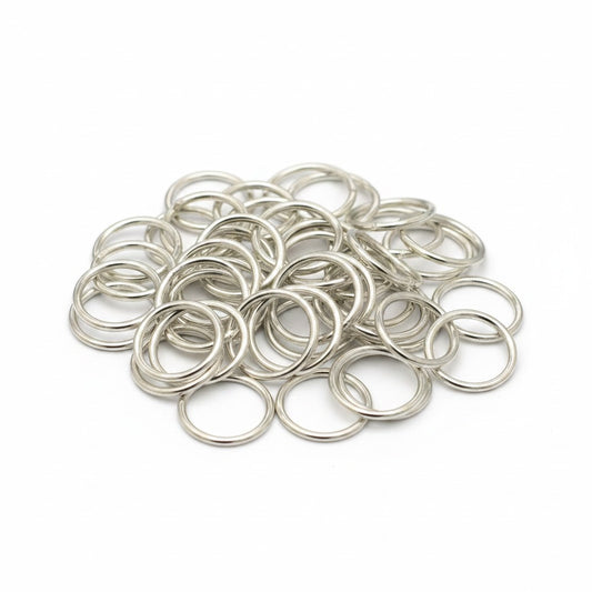 Jump Rings 5mm Soldered Closed Silver Tone - Pack of 30