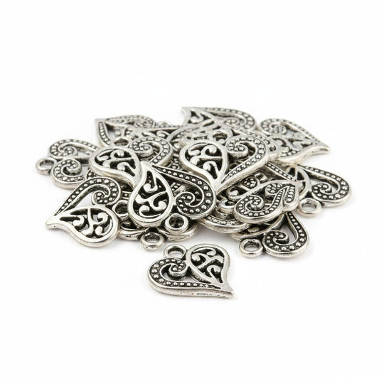 Heart Charm-Pack of 10