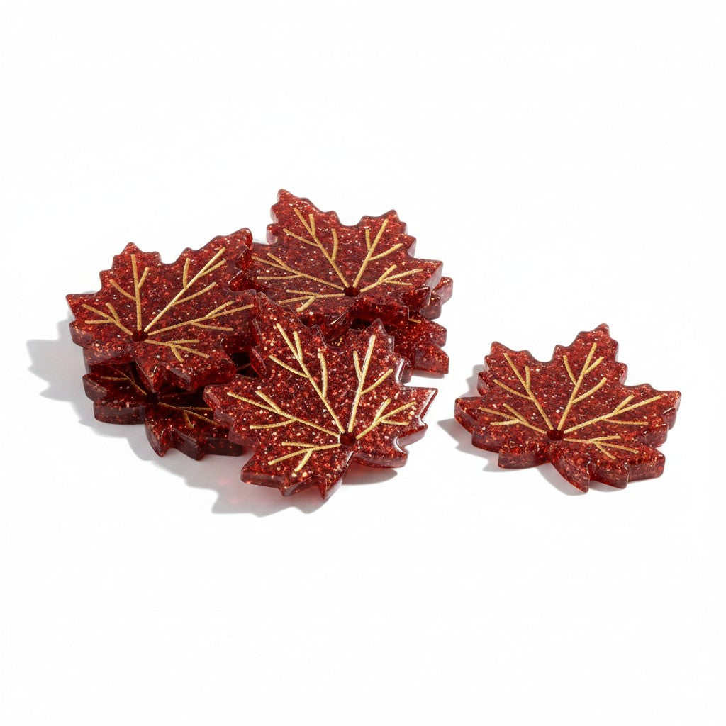 Maple Leaf Acrylic Pendant - 37x33.5mm