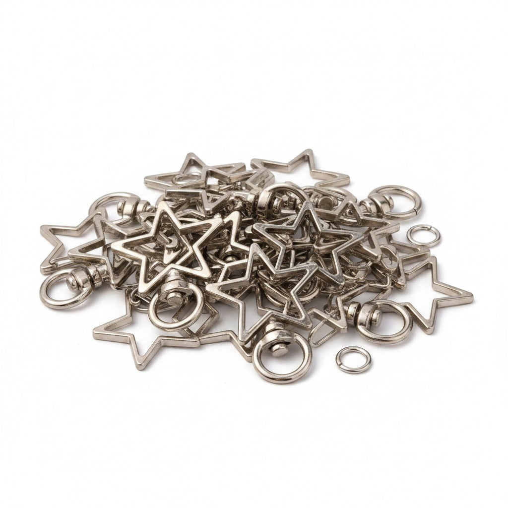 Star Swivel Keyring - 34mm