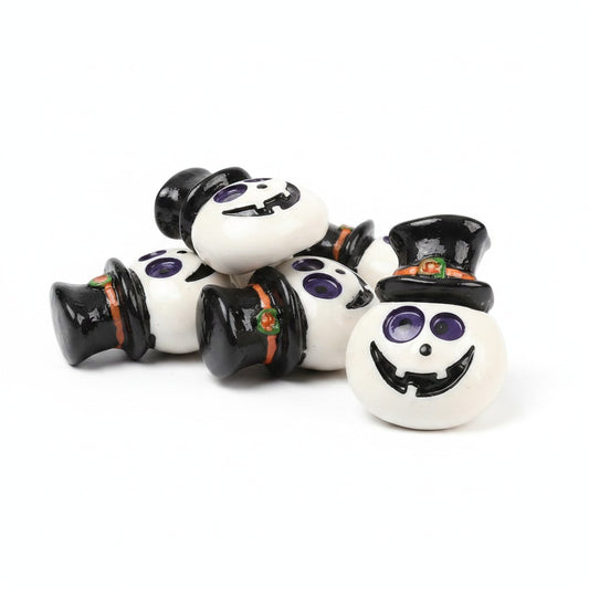 Ghost in Hat Halloween Acrylic Embellishment - 27mm