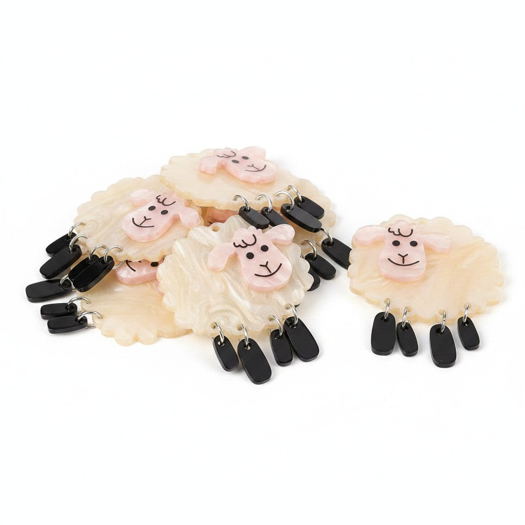 Sheep Acrylic Pendant - 45x38mm