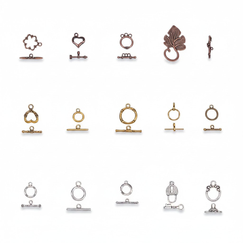 Box of Mixed Toggle Tibetan Clasps