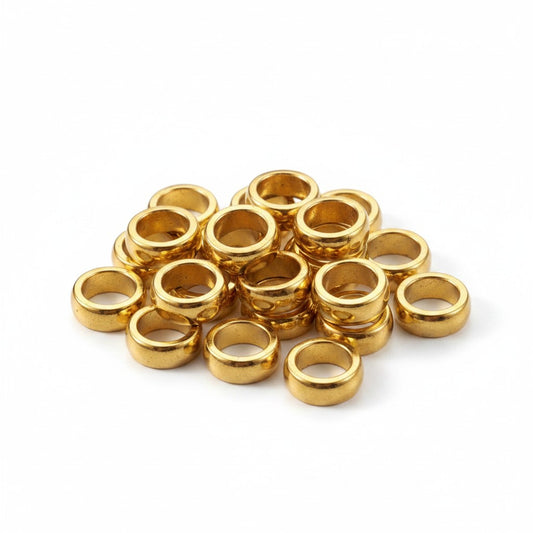 Rondelle Spacer Beads Antique Gold - Pack of 20