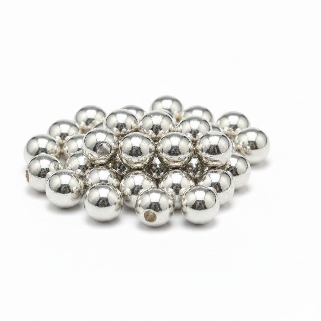 Spacer Beads - 4mm - Silver Plated - Pack of 20