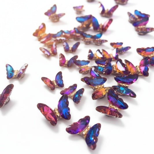 Butterfly with Glass Embellishment - Size 12mm